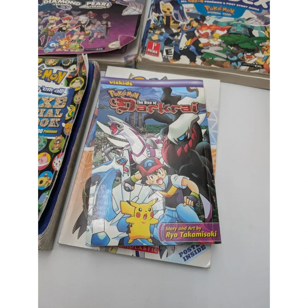 Pokemon Book Lot Diamond & Pearl Guide, Manga Black & White Pokedex Book
